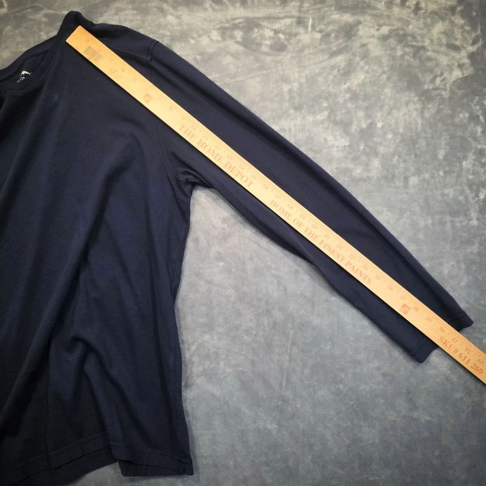 Tommy Bahama Men's Long Sleeve T-Shirt Size L Navy Dry Fit Workout - Picture 7 of 9